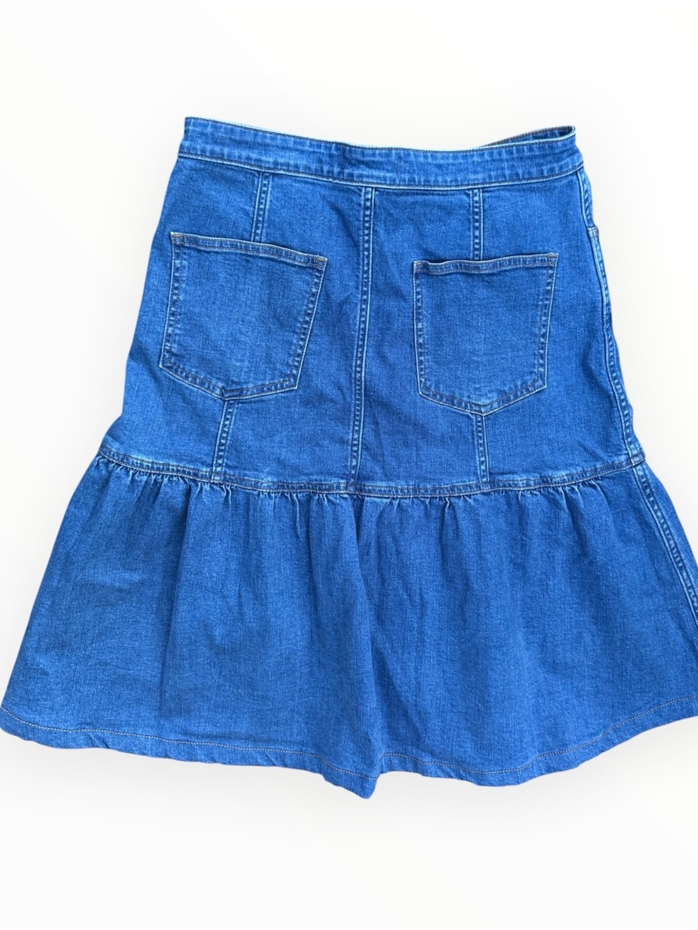 Madewell Denim Bayview Tiered denim Midi Skirt Womens size 27 - Picture 2 of 4